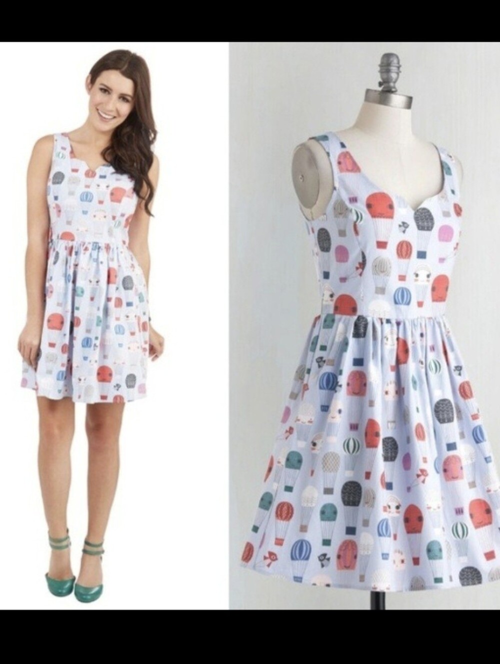 Modcloth Hot Air Balloon Dress Sz L